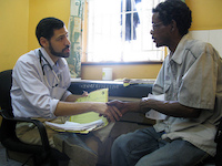 UCSF medical trainee with local health worker